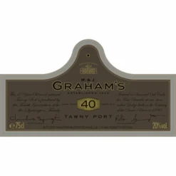 Graham's 40 Year Old Tawny Port -WINE Sales 5975