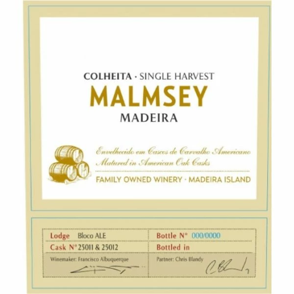 Blandy's Madeira Colheita Malmsey Single Harvest 2007 4 Blandy's Madeira Colheita Malmsey Single Harvest 2007 - Image 2