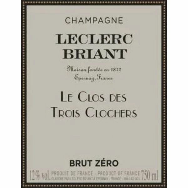Champagne Leclerc Briant Le Clos Des Trois Clochers Brut Zero 2015 4 Champagne Leclerc Briant Le Clos Des Trois Clochers Brut Zero 2015 - Image 2